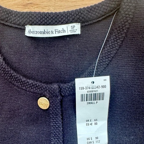 NWT A&F Black Mara Sweater Dress - Picture 2 of 5